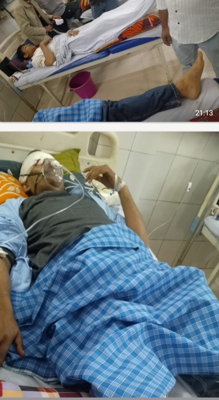 आजमगढ़ जनपद के वरिष्ठ पत्रकार और उनके पुत्र कार दुर्घटना में हुए गंभीर रूप से घायल